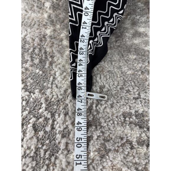 Perceptions Size XS Hankerchief Hem Zigzag Knee Length Flared Dress Black White - Picture 4 of 11